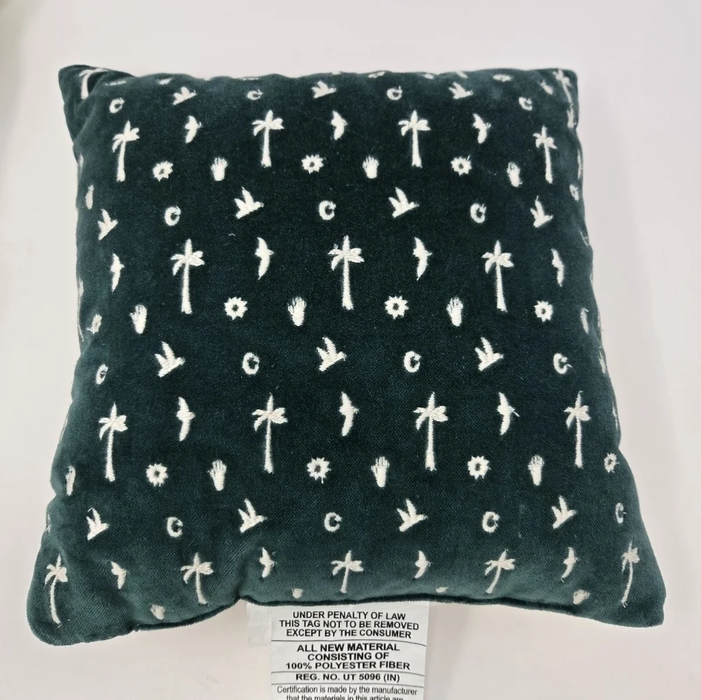 OPALHOUSE SET OF 2 DECORATIVE PILLOW JUNGALOW LIME GREEN HUNTER GREEN 10 X 10